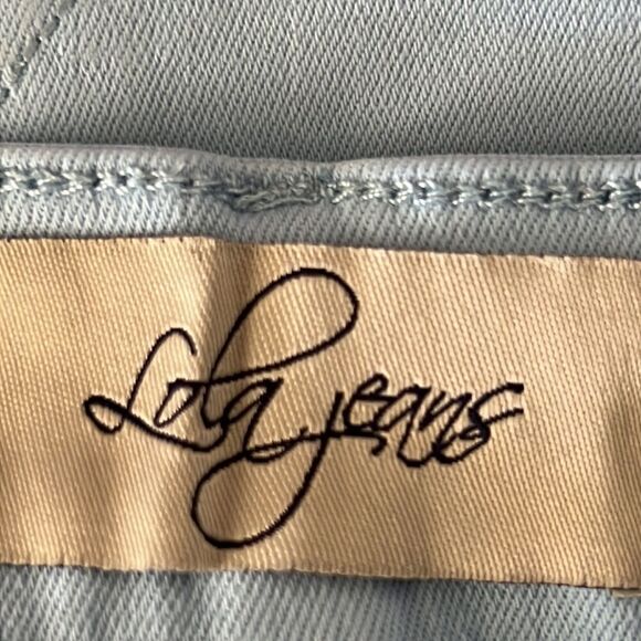 Lola High Rise Light Blue Denim Fringed Hem Skirt Size 0/26 (fits larger) NWT - Picture 11 of 13